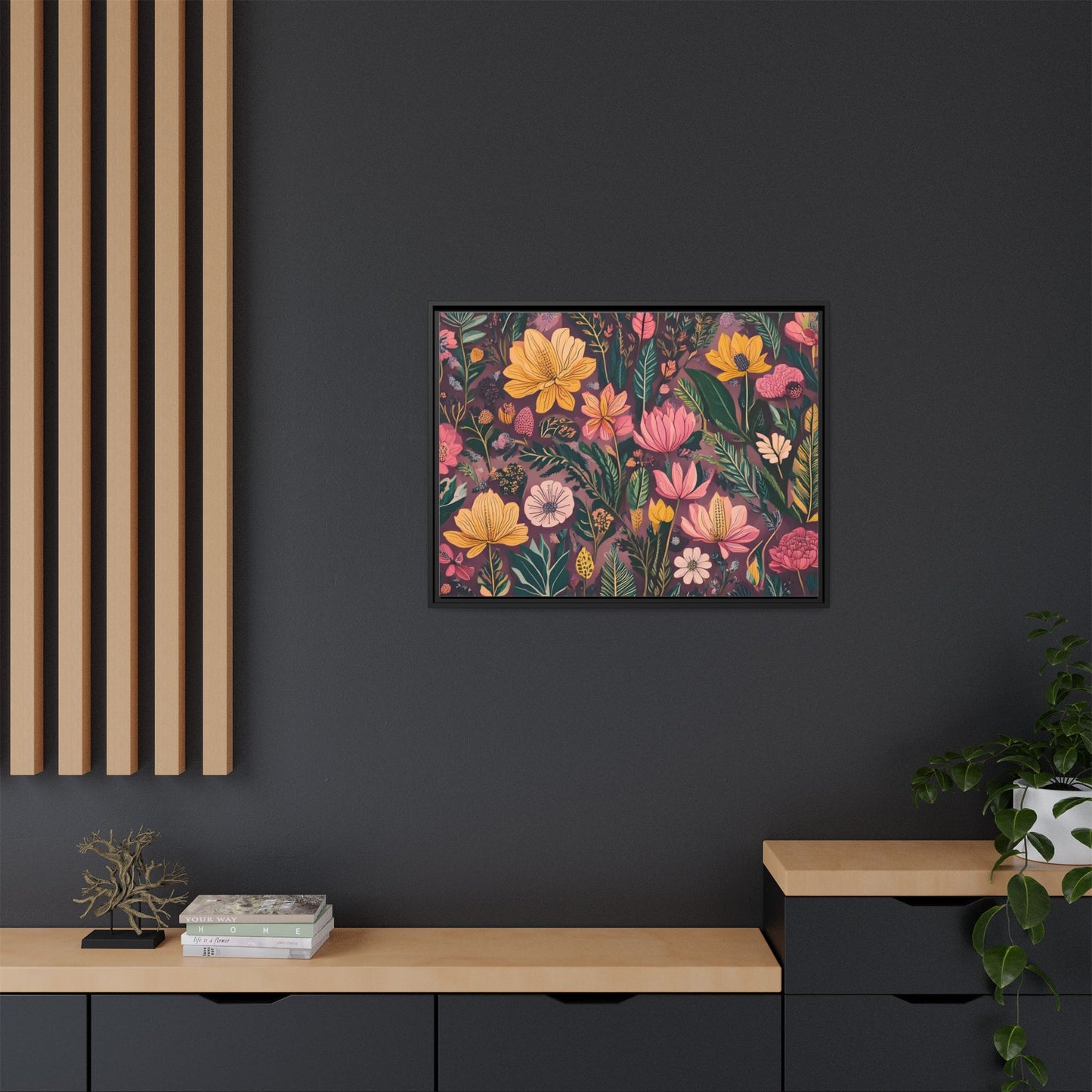 TBF110 Timeless Blooms - Matte Canvas, Framed (Multi-color)