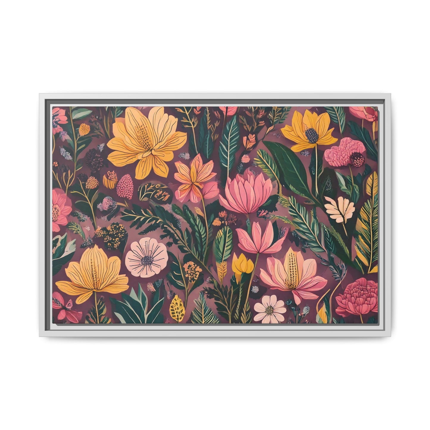 TBF110 Timeless Blooms - Matte Canvas, Framed (Multi-color)