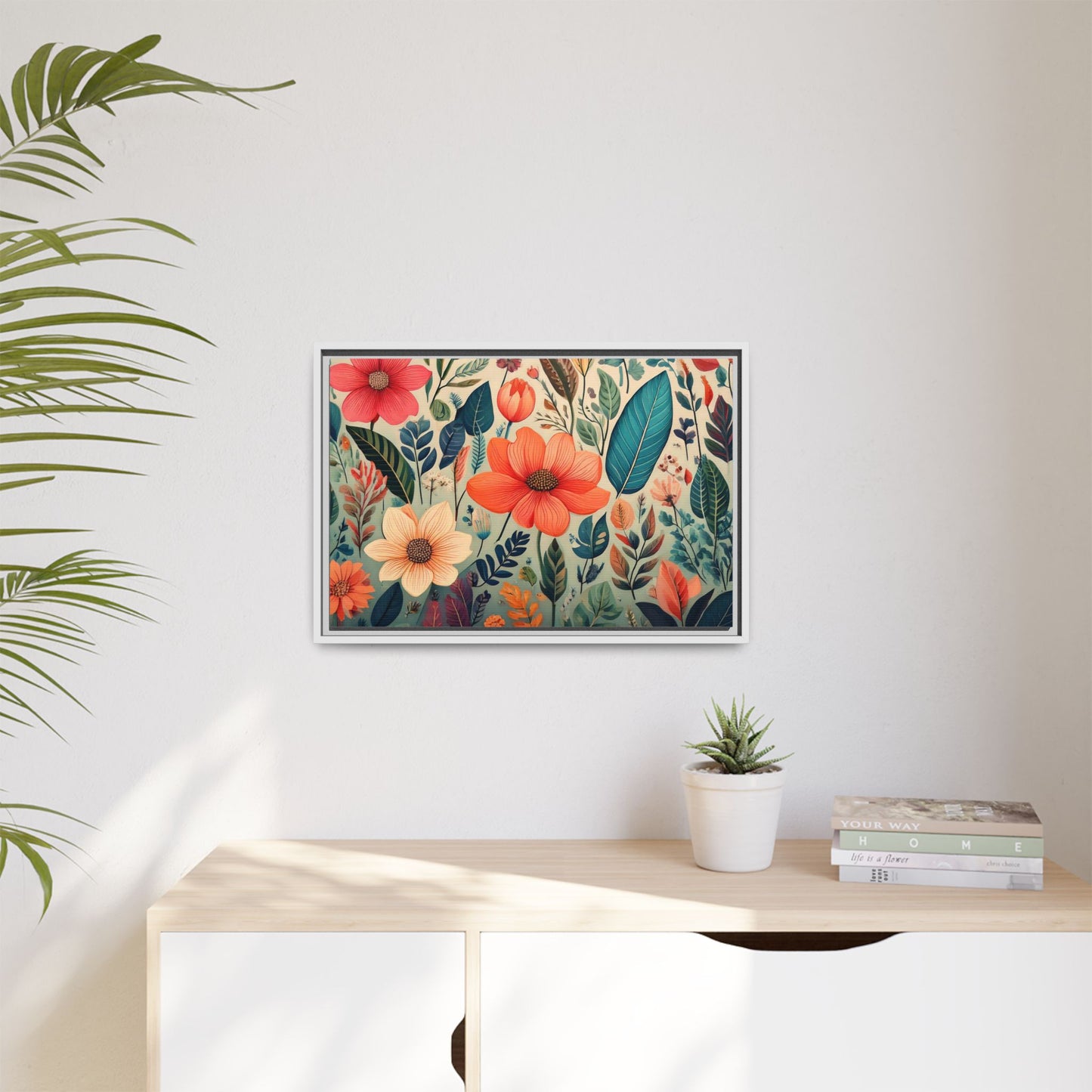 TBF105 Timeless Blooms - Matte Canvas, Framed (Multi-color)