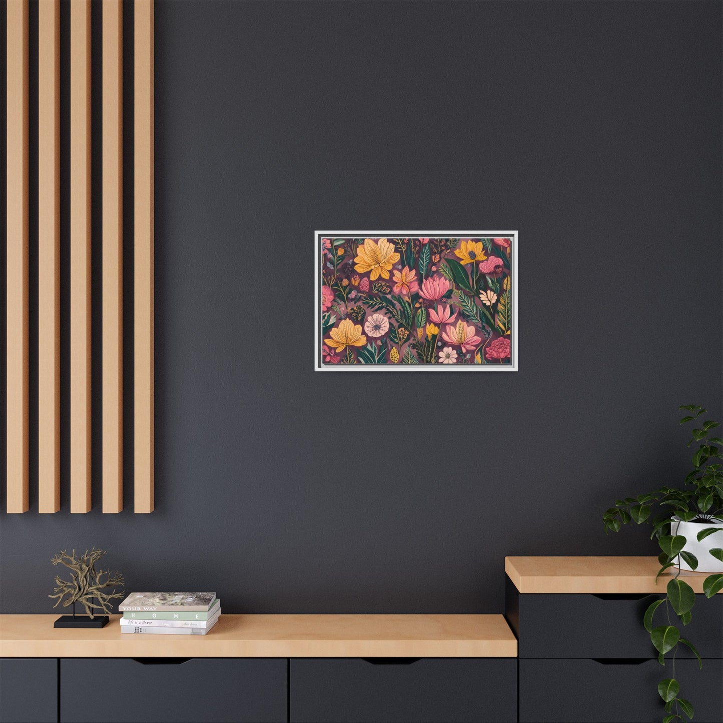 TBF110 Timeless Blooms - Matte Canvas, Framed (Multi-color)