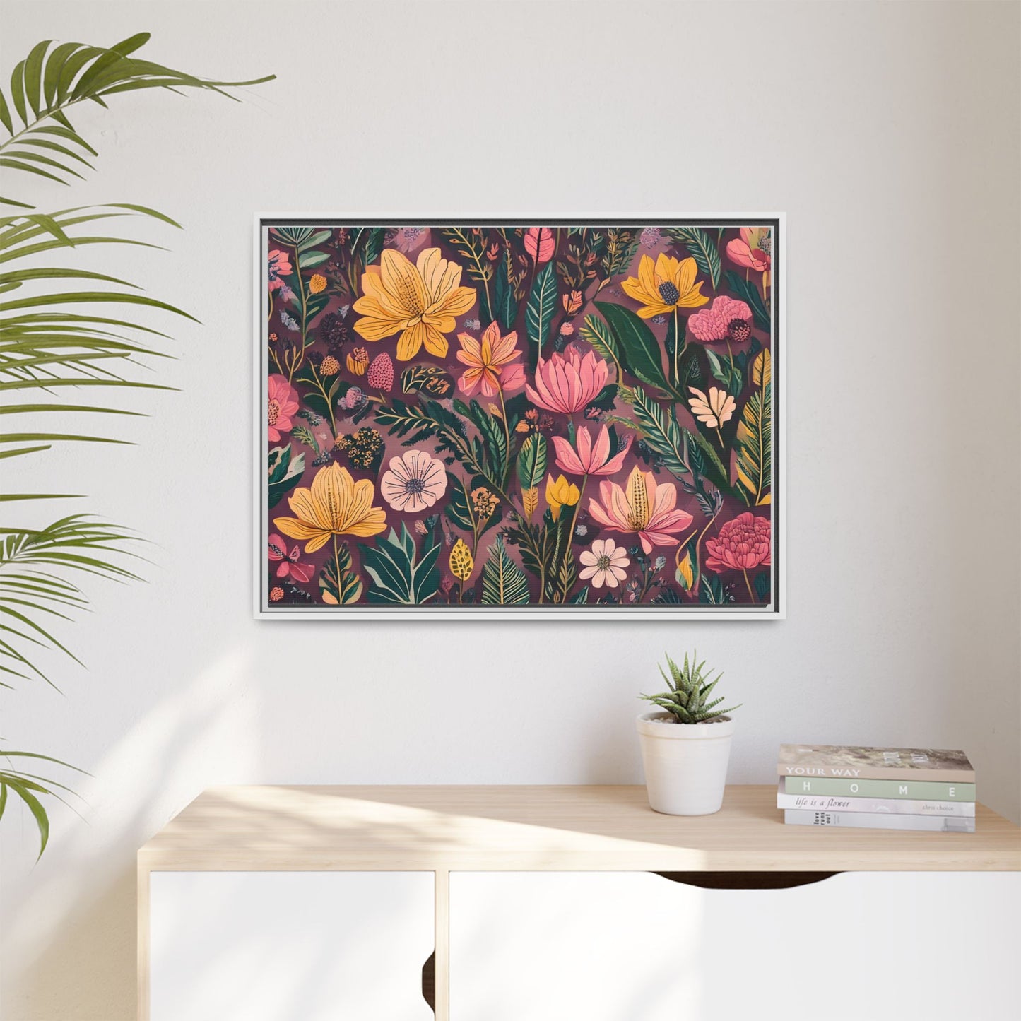 TBF110 Timeless Blooms - Matte Canvas, Framed (Multi-color)