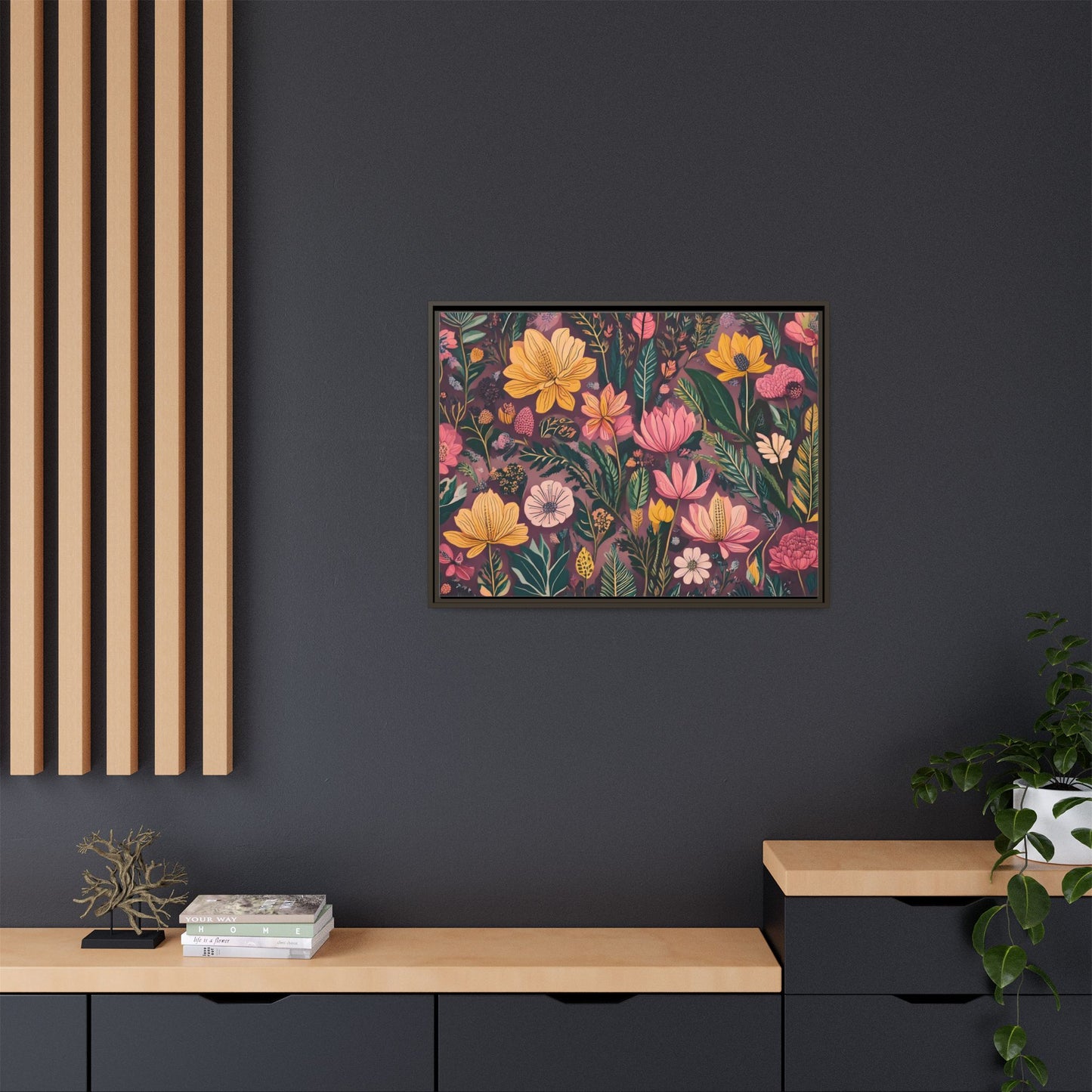 TBF110 Timeless Blooms - Matte Canvas, Framed (Multi-color)