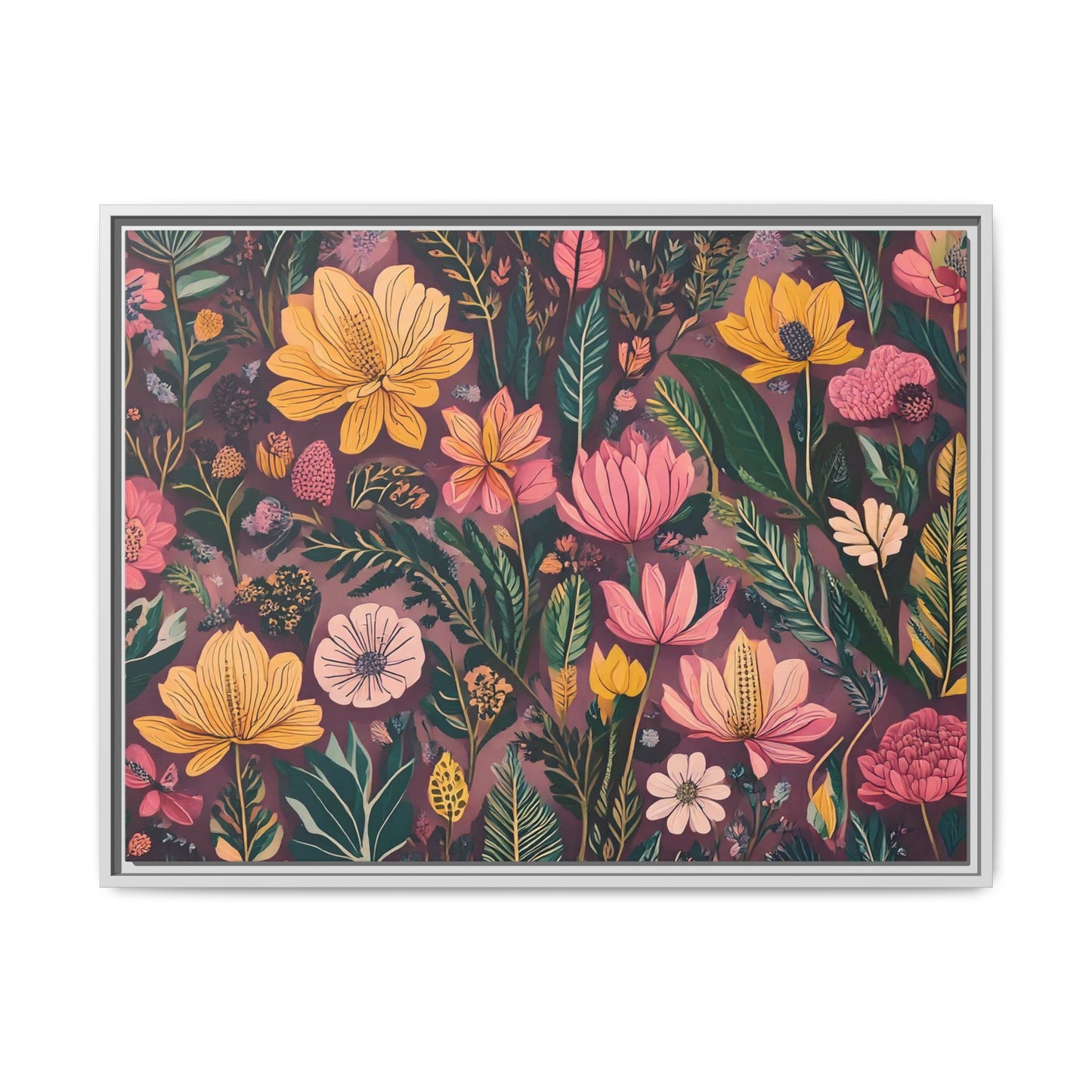TBF110 Timeless Blooms - Matte Canvas, Framed (Multi-color)