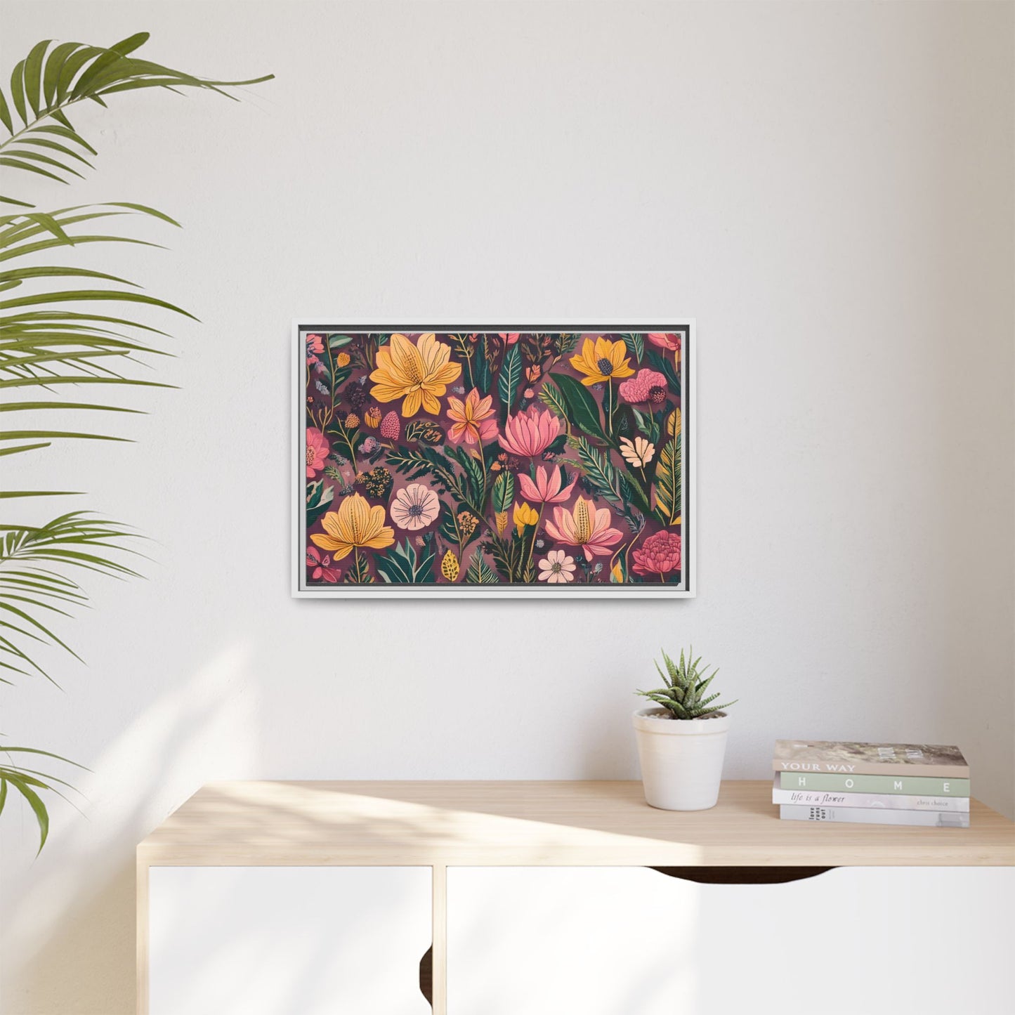 TBF110 Timeless Blooms - Matte Canvas, Framed (Multi-color)