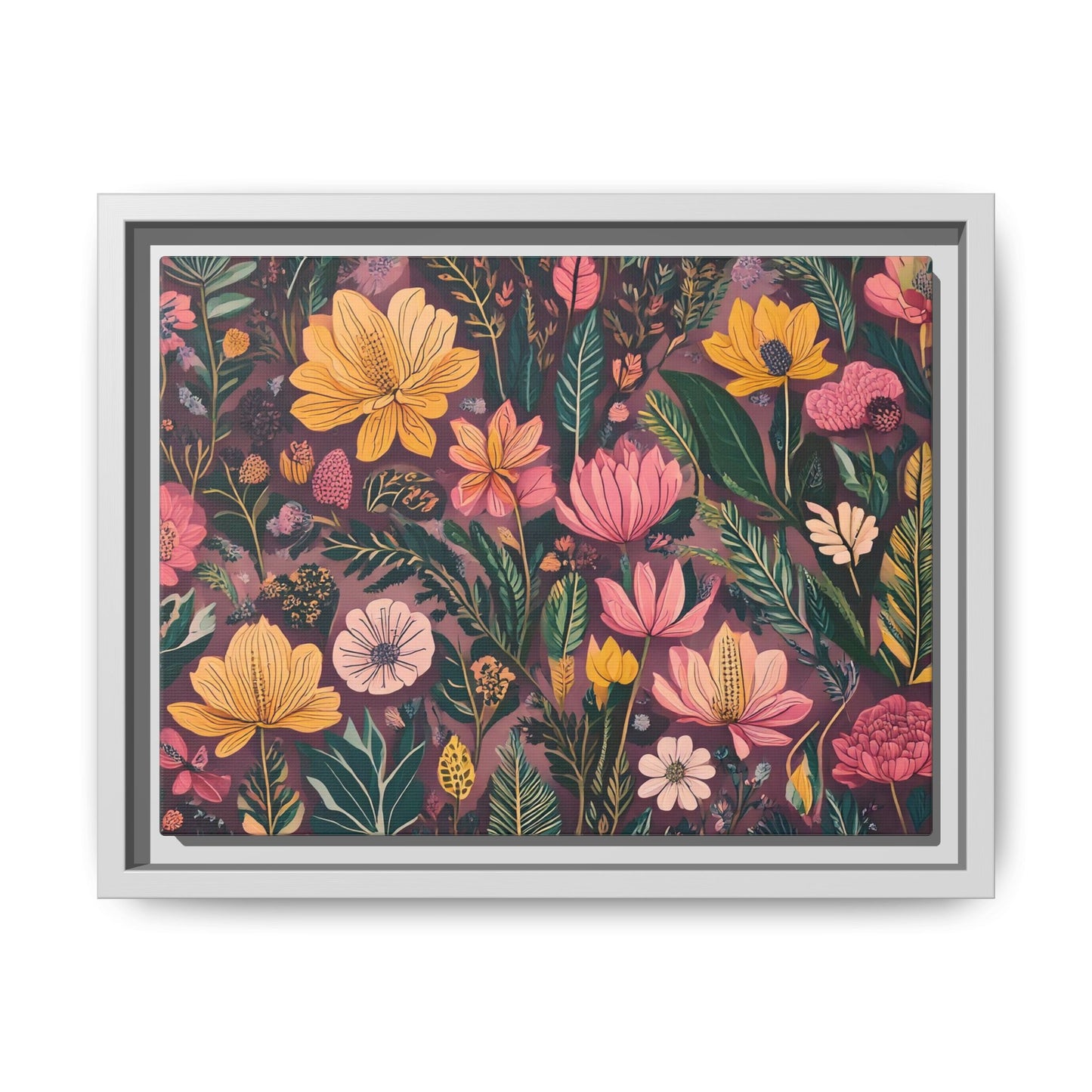 TBF110 Timeless Blooms - Matte Canvas, Framed (Multi-color)