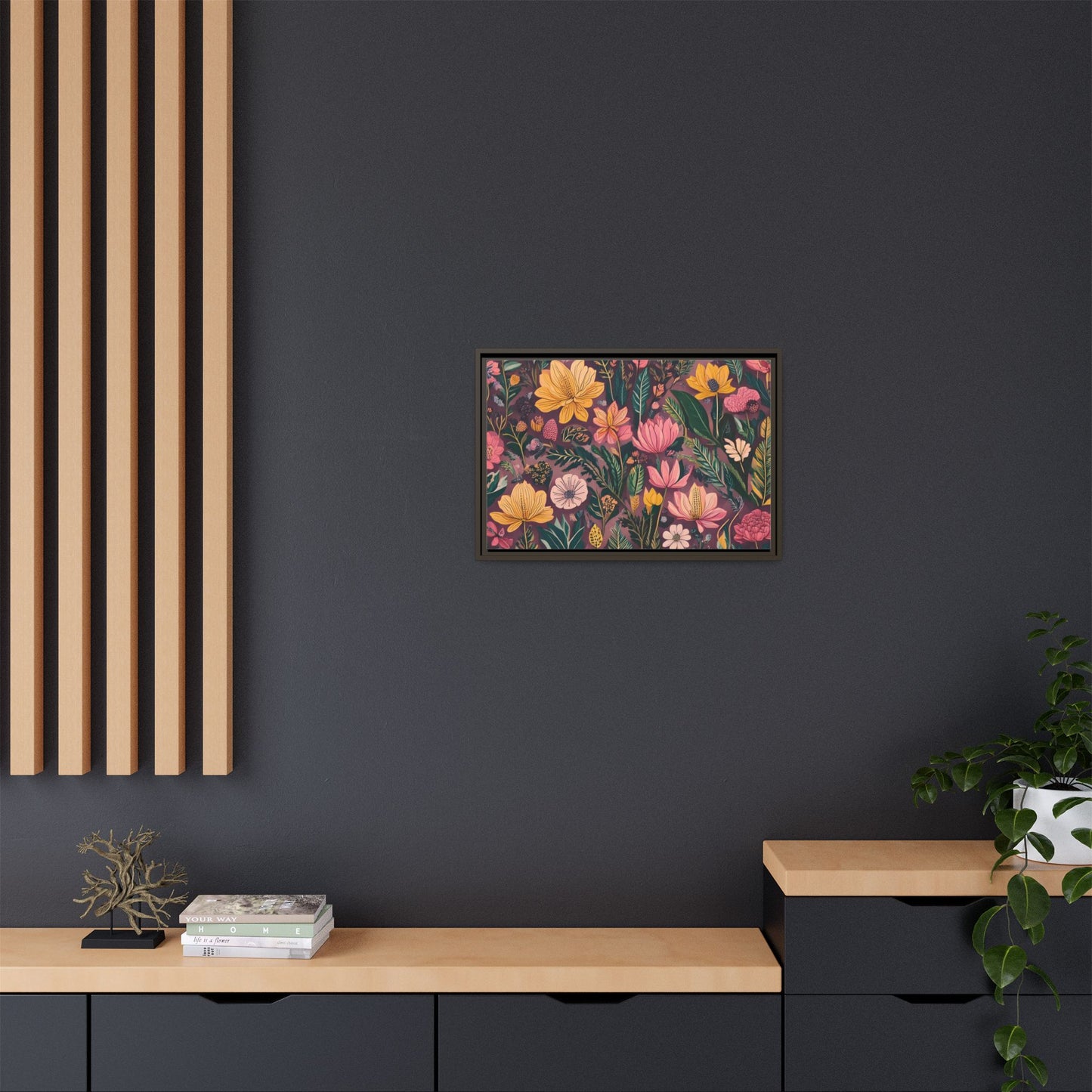 TBF110 Timeless Blooms - Matte Canvas, Framed (Multi-color)
