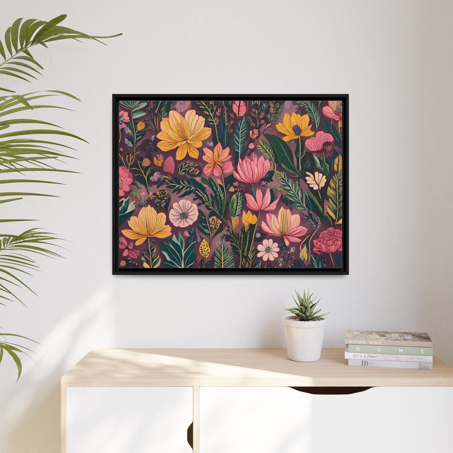 TBF110 Timeless Blooms - Matte Canvas, Framed (Multi-color)