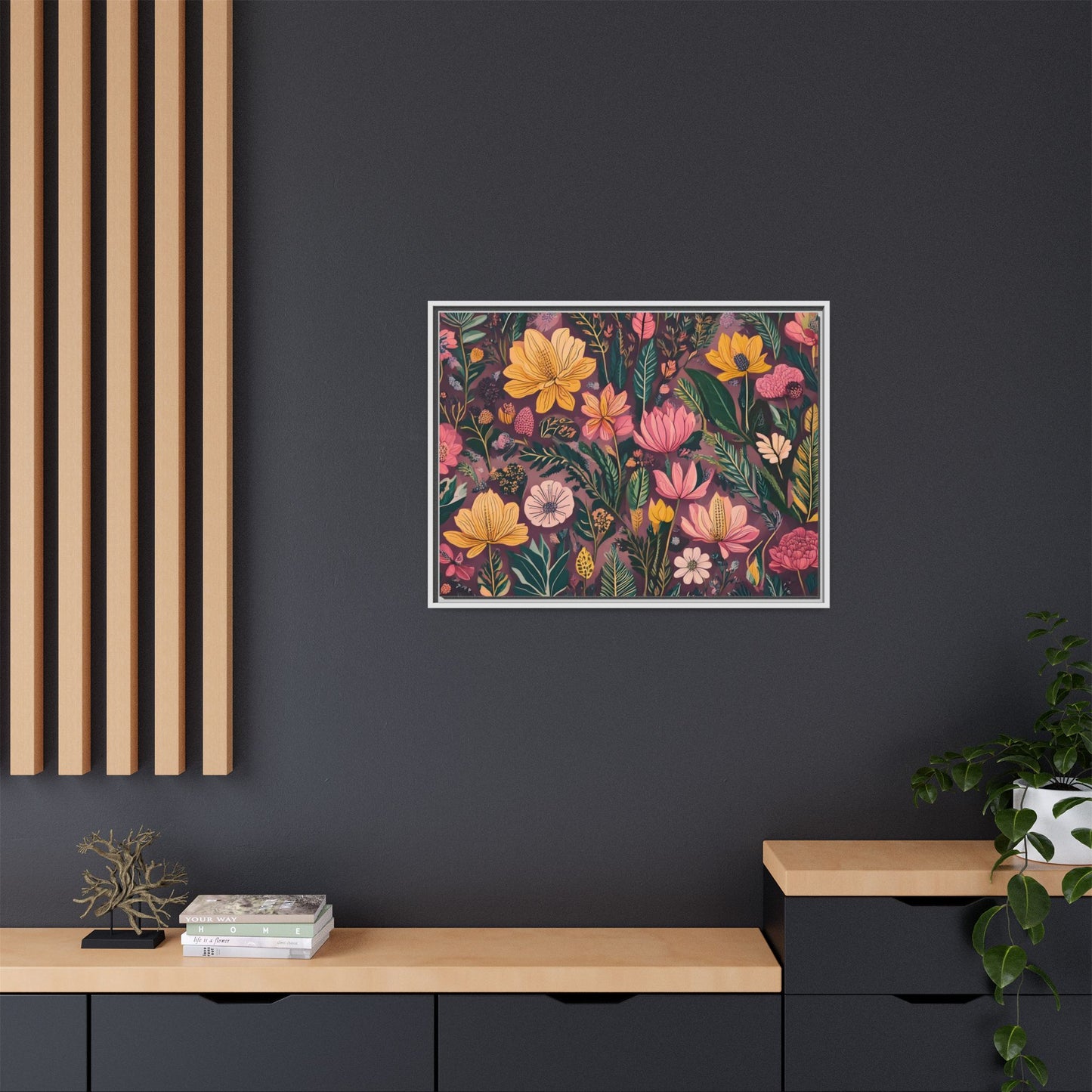 TBF110 Timeless Blooms - Matte Canvas, Framed (Multi-color)