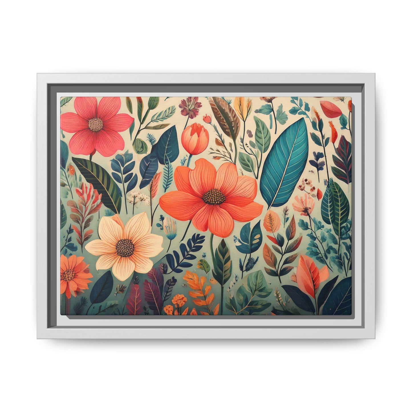 TBF105 Timeless Blooms - Matte Canvas, Framed (Multi-color)