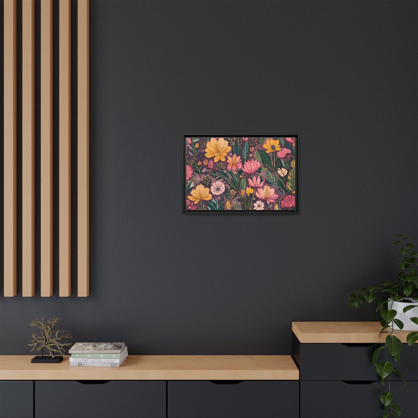 TBF110 Timeless Blooms - Matte Canvas, Framed (Multi-color)