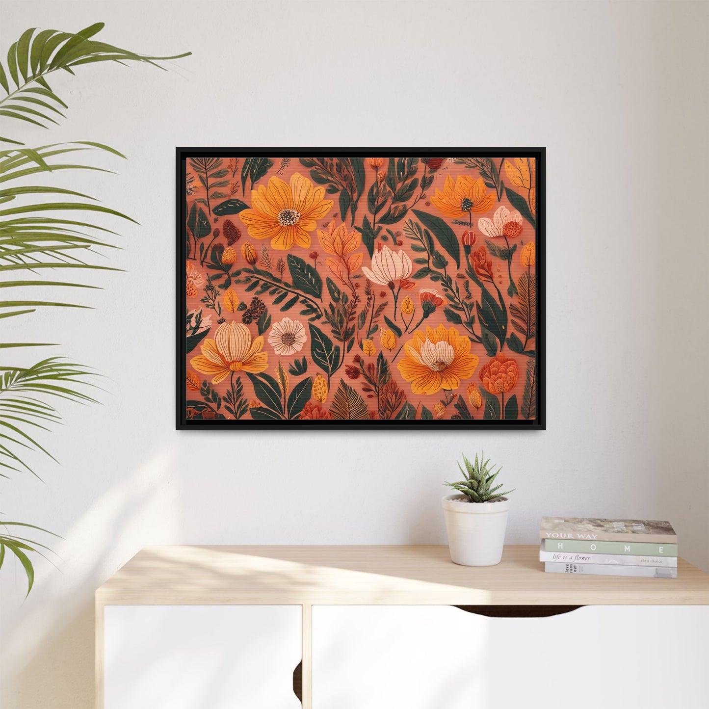 TBF107 Timeless Blooms - Matte Canvas, Framed (Multi-color)