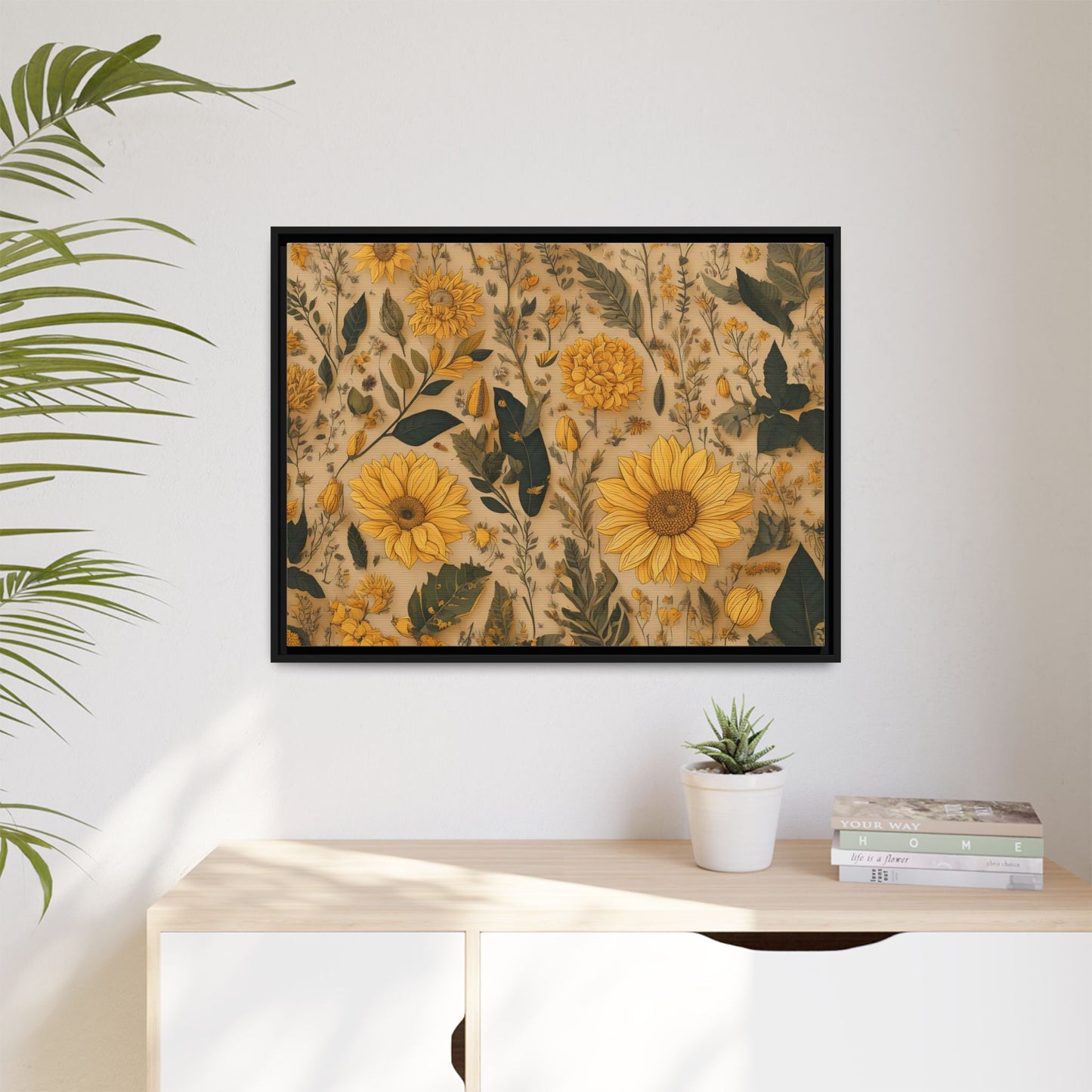 TBF104 Timeless Blooms - Matte Canvas, Framed (Multi-color)