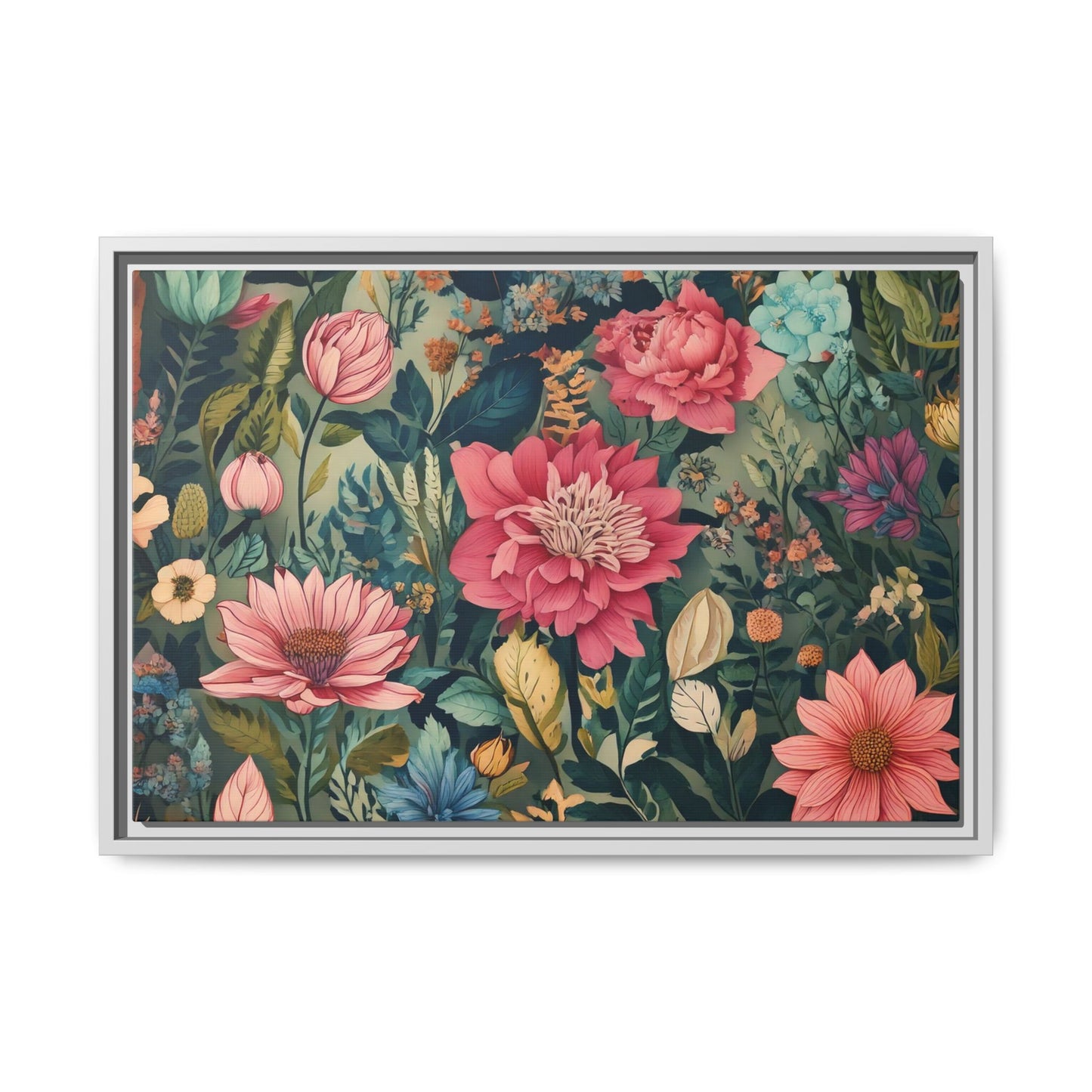 TBF109 Timeless Blooms - Matte Canvas, Framed (Multi-color)