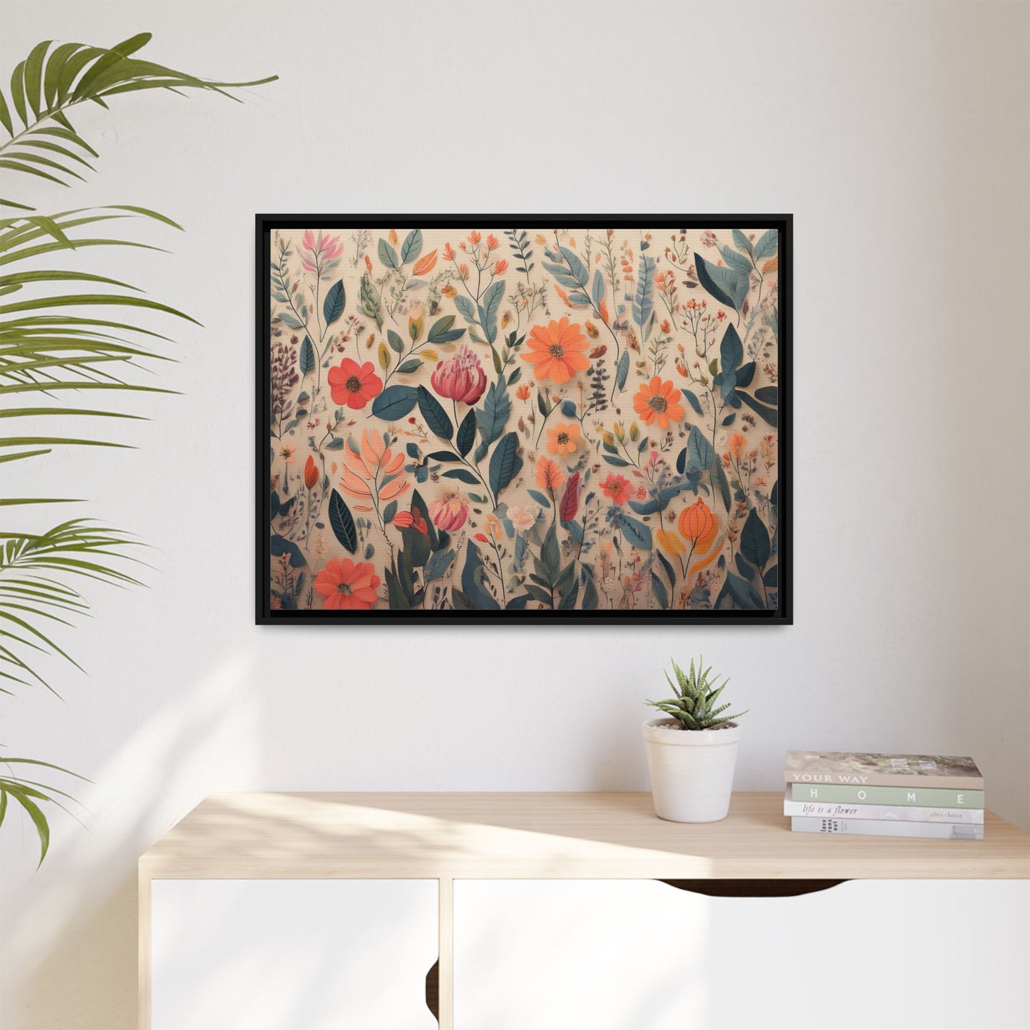 TBF103 Timeless Blooms - Matte Canvas, Framed (Multi-color)