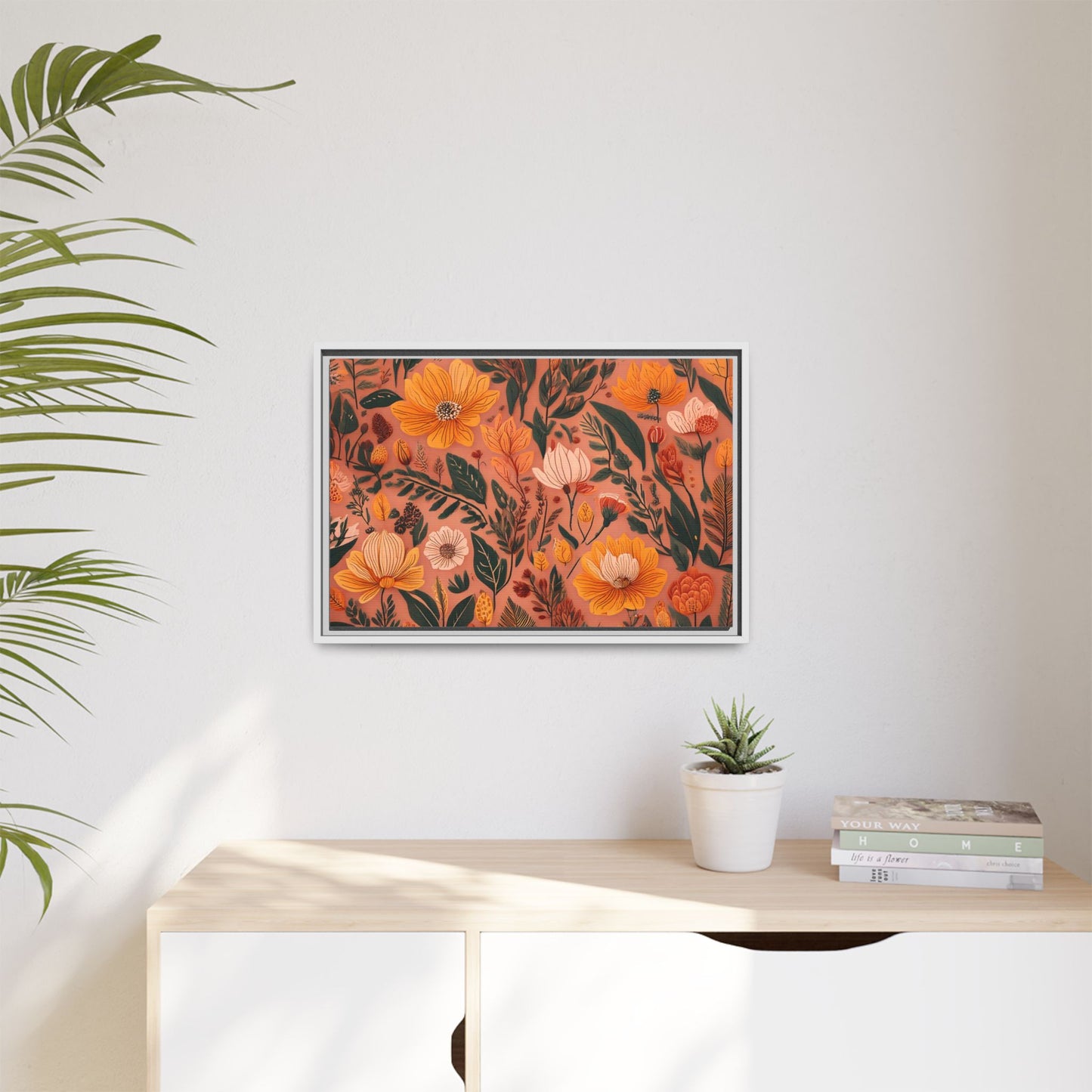 TBF107 Timeless Blooms - Matte Canvas, Framed (Multi-color)