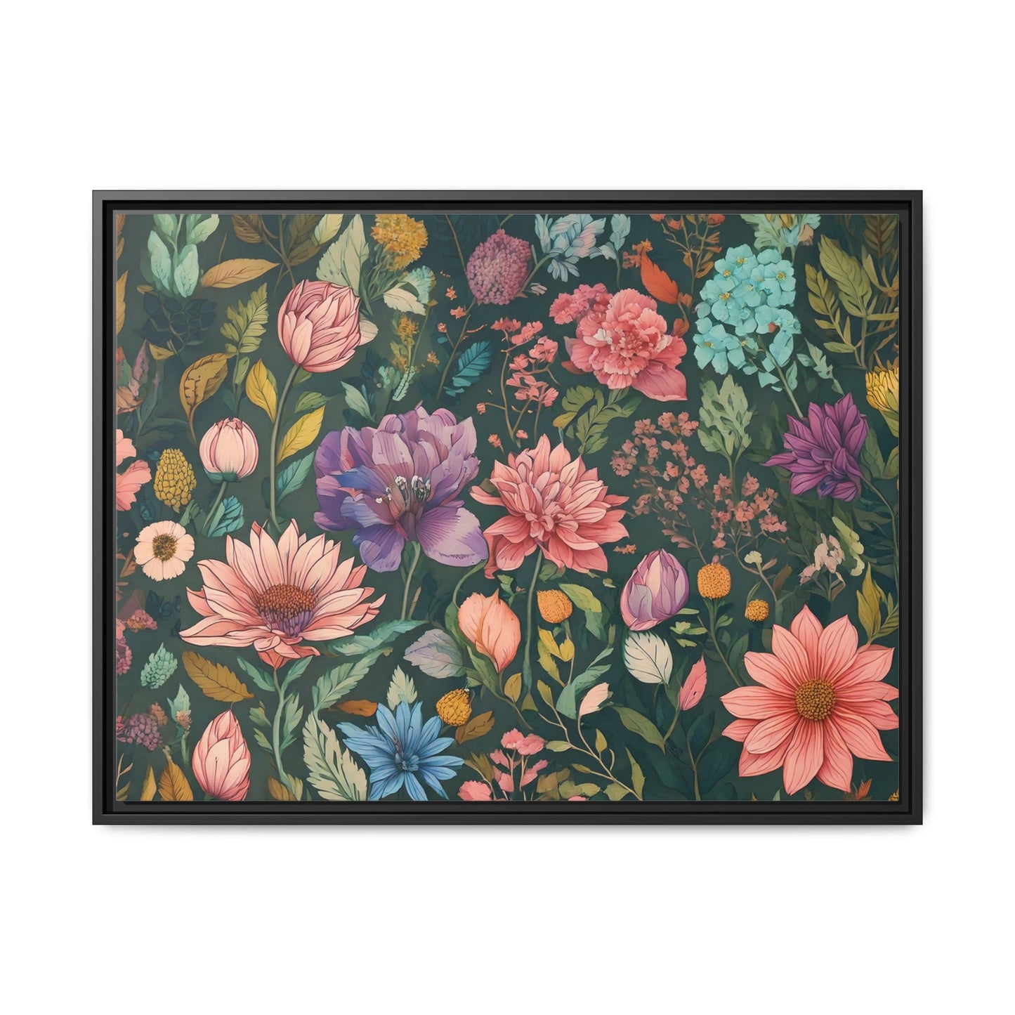 TBF111 Timeless Blooms - Matte Canvas, Framed (Multi-color)