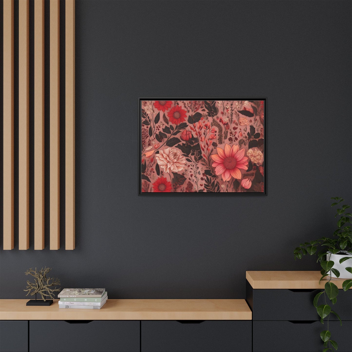 TBF106 Timeless Blooms - Matte Canvas, Framed (Multi-color)