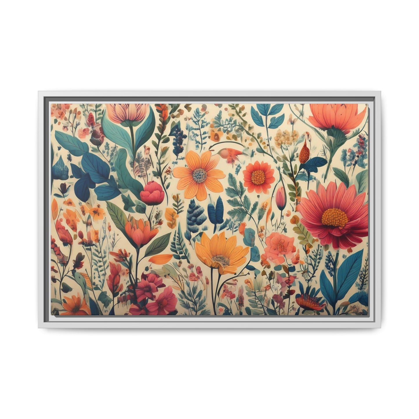 TBF112 Timeless Blooms - Matte Canvas, Framed (Multi-color)