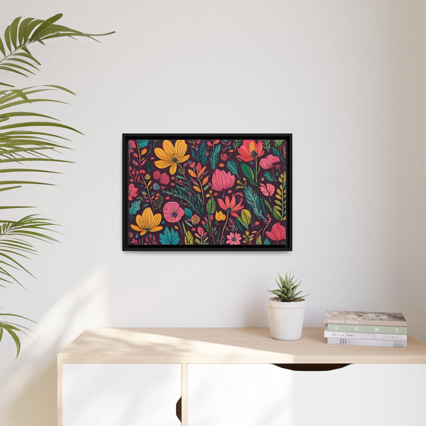 TBF102 Timeless Blooms - Matte Canvas, Framed (Multi-color)