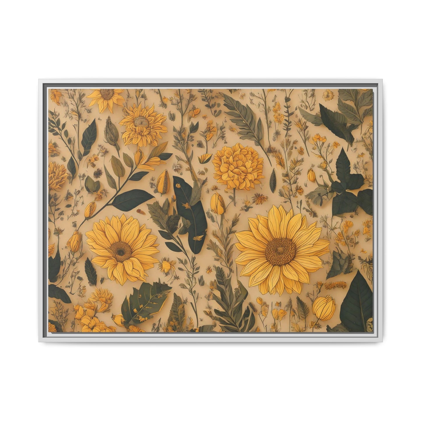 TBF104 Timeless Blooms - Matte Canvas, Framed (Multi-color)