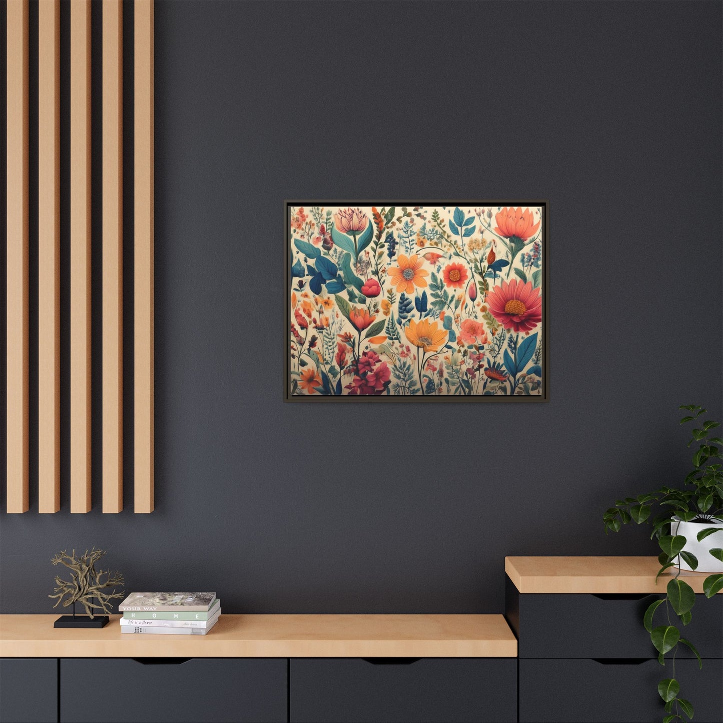 TBF112 Timeless Blooms - Matte Canvas, Framed (Multi-color)