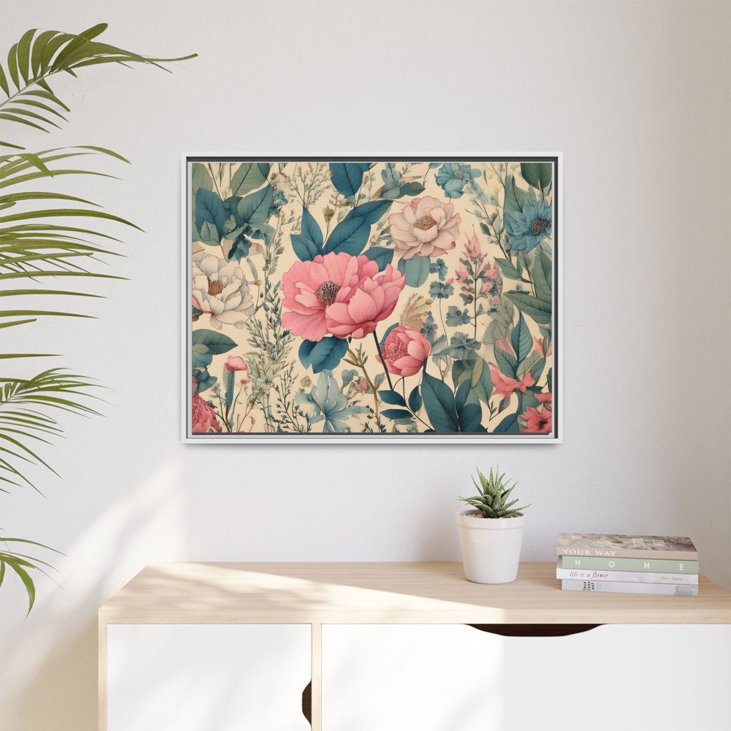 TBF101 Timeless Blooms - Matte Canvas, Framed (Multi-color)