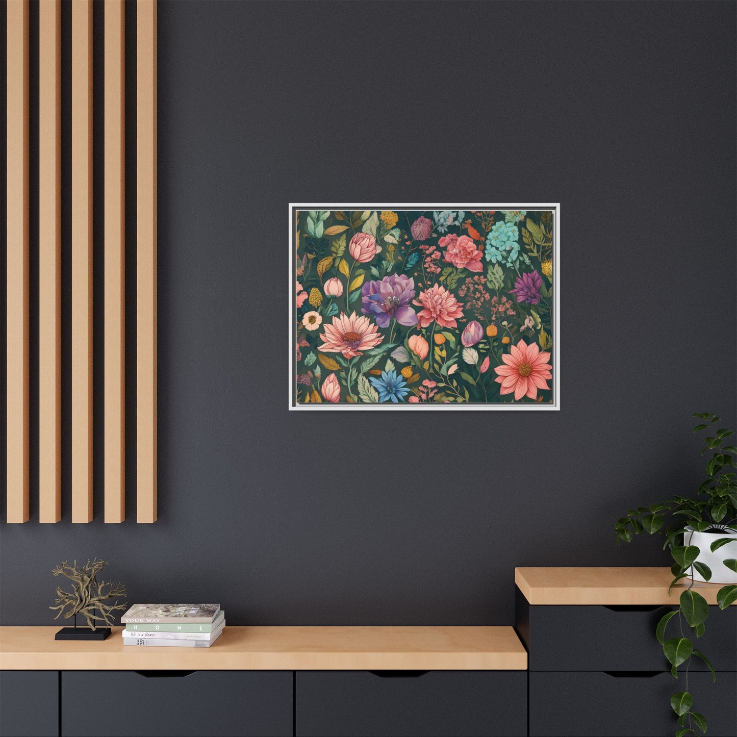 TBF111 Timeless Blooms - Matte Canvas, Framed (Multi-color)