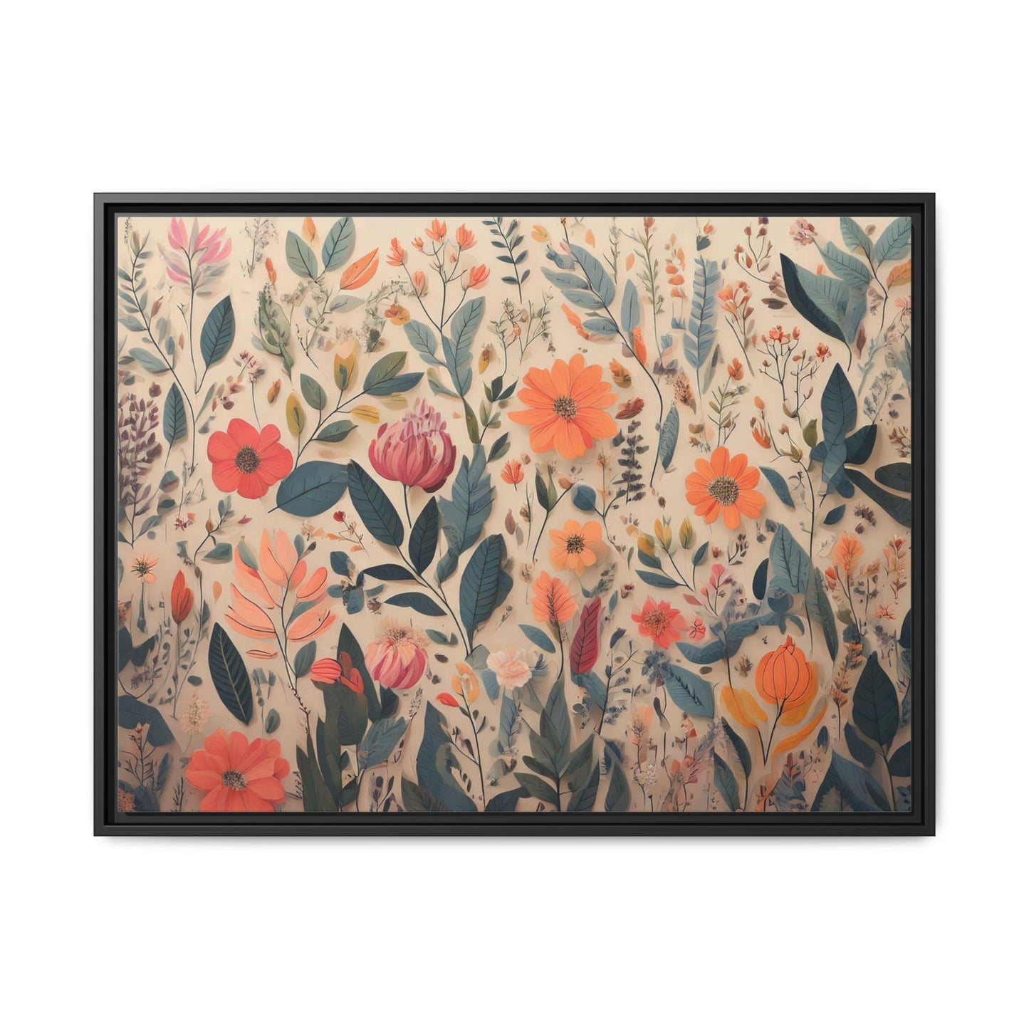 TBF103 Timeless Blooms - Matte Canvas, Framed (Multi-color)