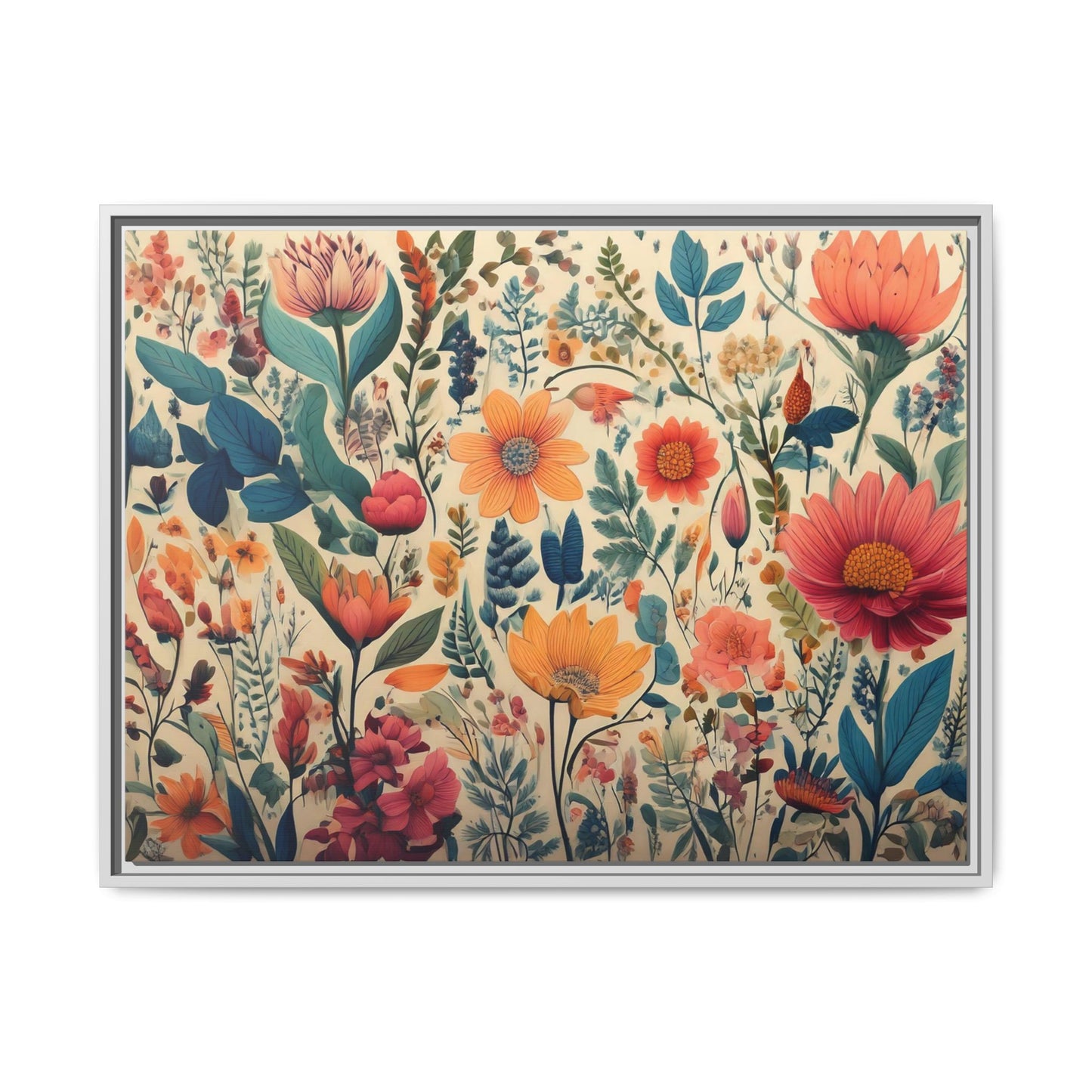 TBF112 Timeless Blooms - Matte Canvas, Framed (Multi-color)