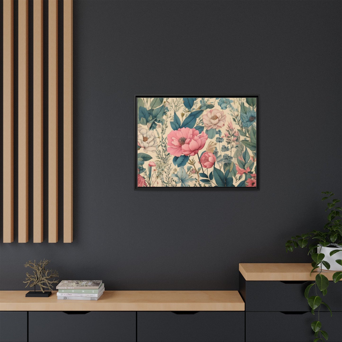 TBF101 Timeless Blooms - Matte Canvas, Framed (Multi-color)