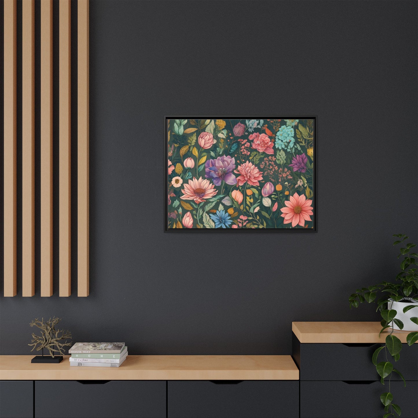 TBF111 Timeless Blooms - Matte Canvas, Framed (Multi-color)