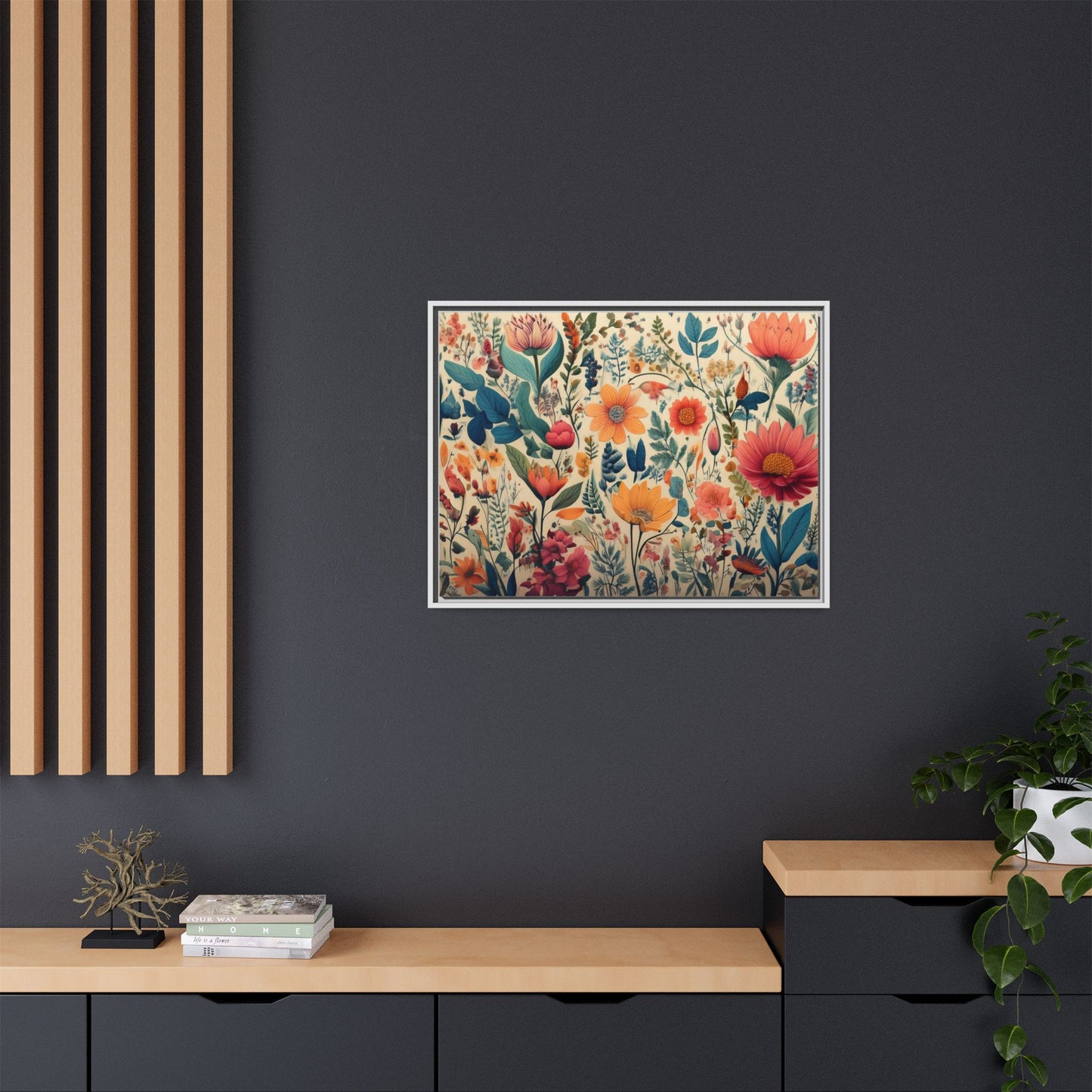 TBF112 Timeless Blooms - Matte Canvas, Framed (Multi-color)