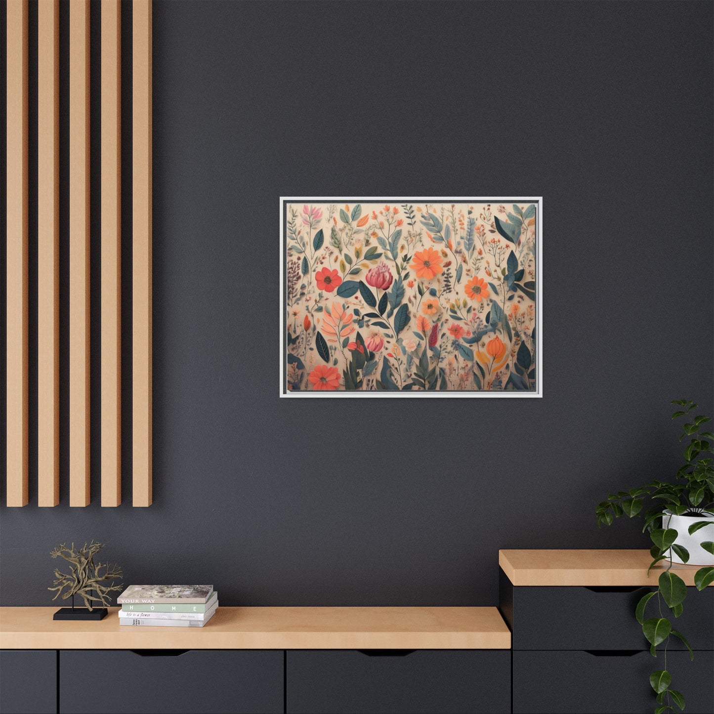 TBF103 Timeless Blooms - Matte Canvas, Framed (Multi-color)