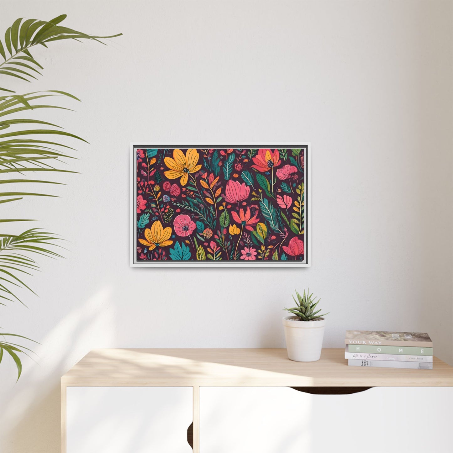 TBF102 Timeless Blooms - Matte Canvas, Framed (Multi-color)