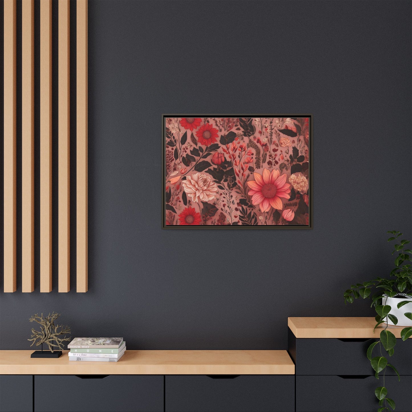 TBF106 Timeless Blooms - Matte Canvas, Framed (Multi-color)