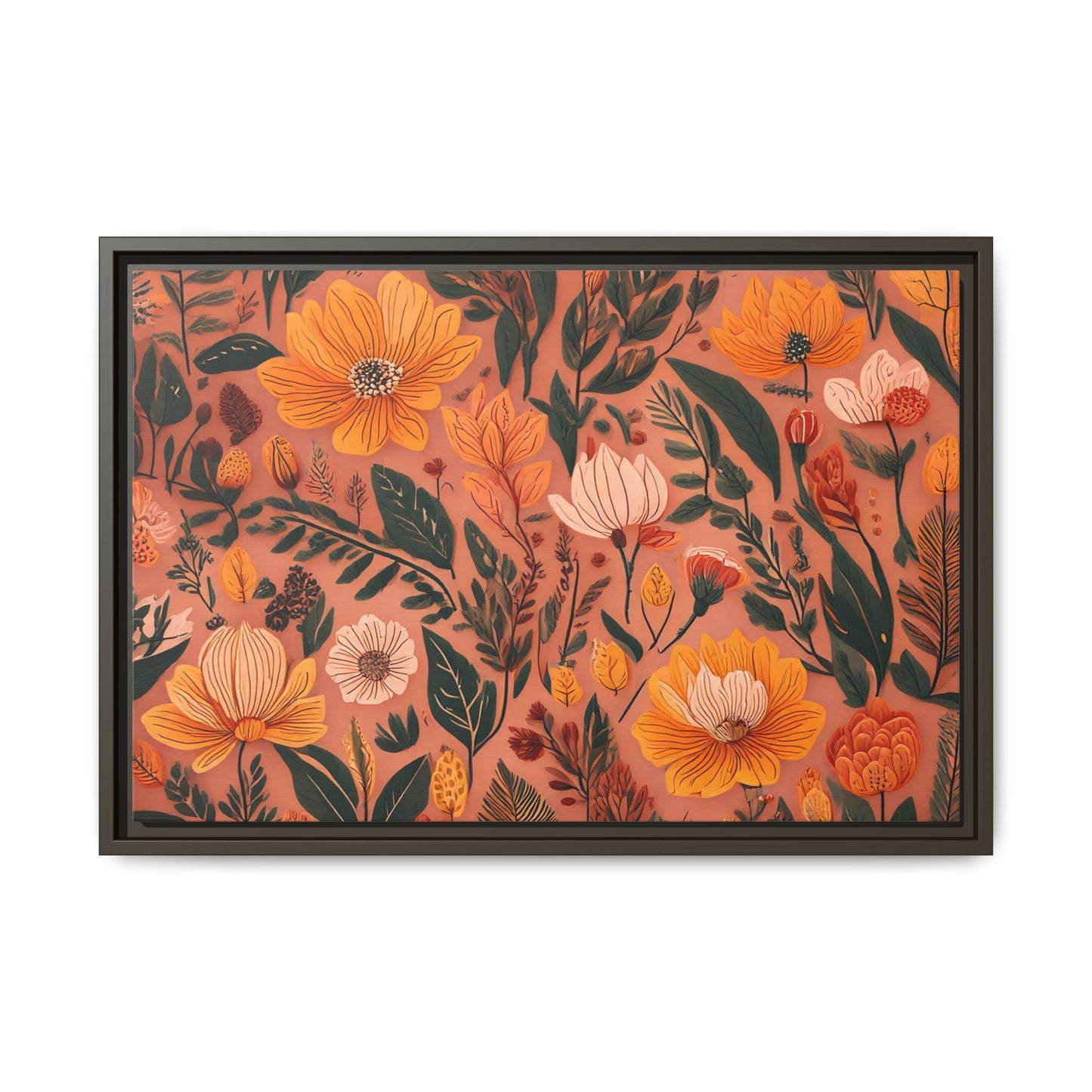 TBF107 Timeless Blooms - Matte Canvas, Framed (Multi-color)