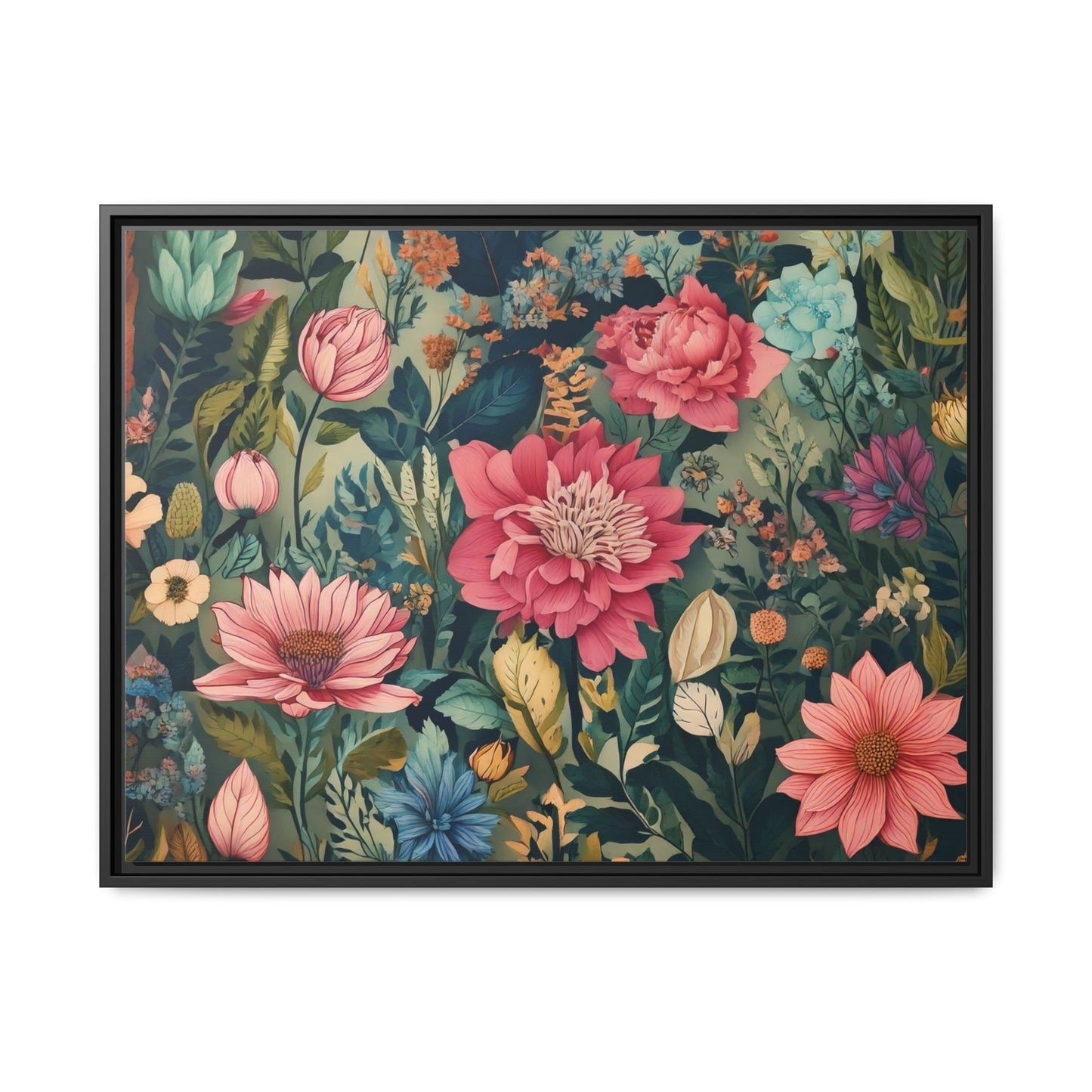 TBF109 Timeless Blooms - Matte Canvas, Framed (Multi-color)