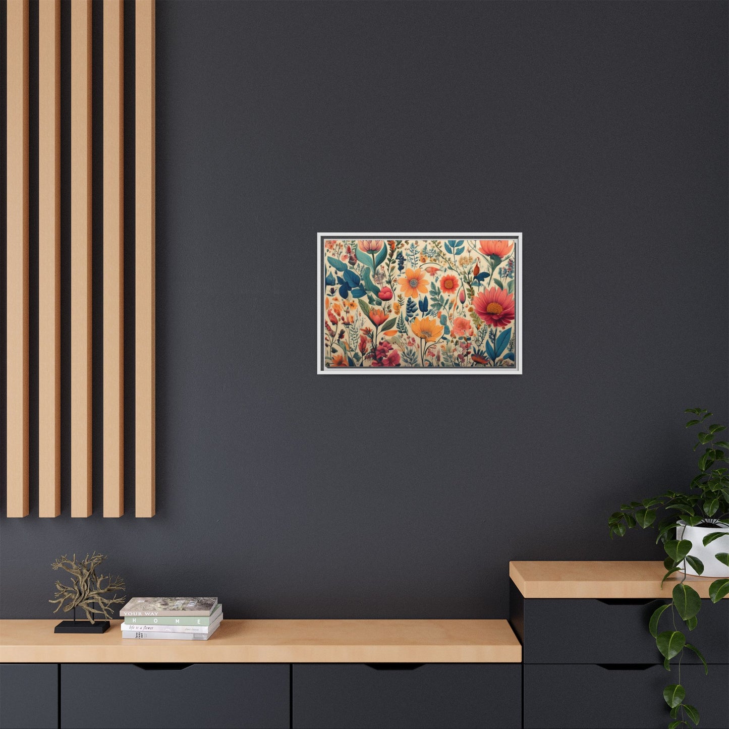 TBF112 Timeless Blooms - Matte Canvas, Framed (Multi-color)