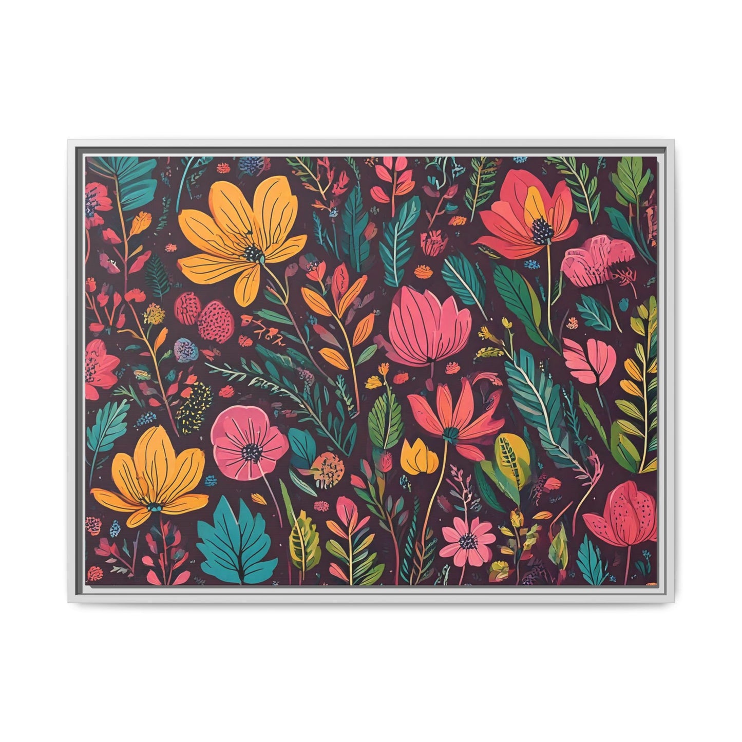 TBF102 Timeless Blooms - Matte Canvas, Framed (Multi-color)