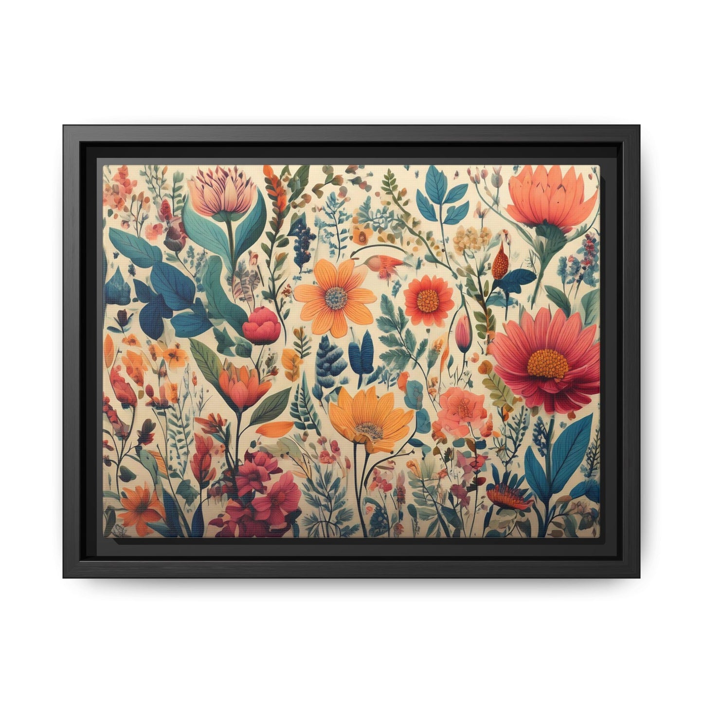 TBF112 Timeless Blooms - Matte Canvas, Framed (Multi-color)