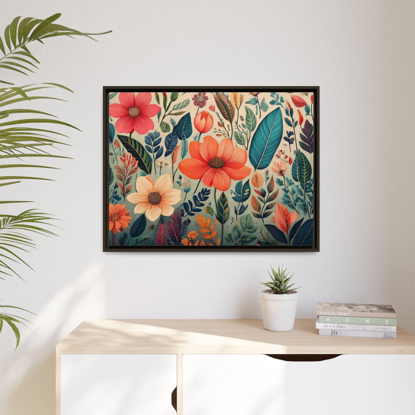 TBF105 Timeless Blooms - Matte Canvas, Framed (Multi-color)