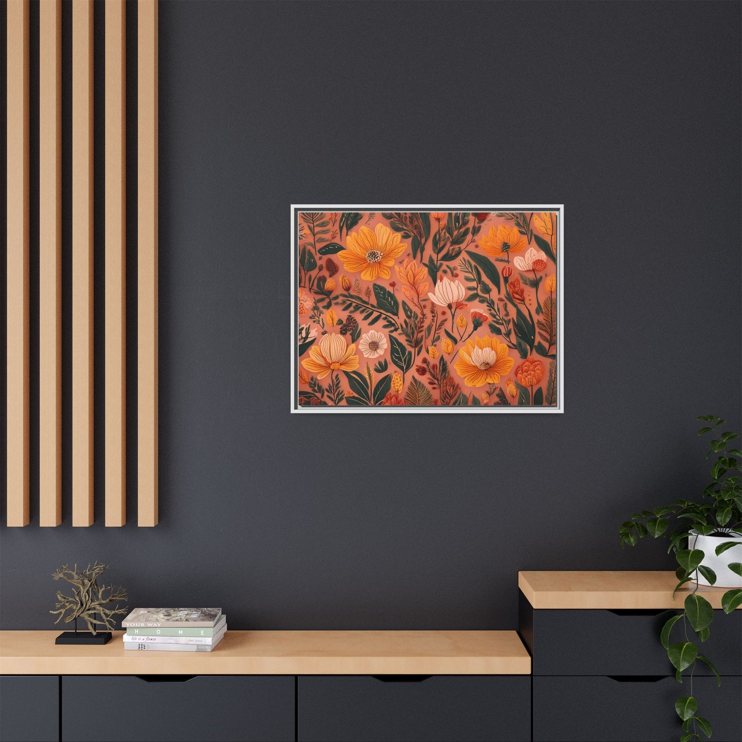 TBF107 Timeless Blooms - Matte Canvas, Framed (Multi-color)