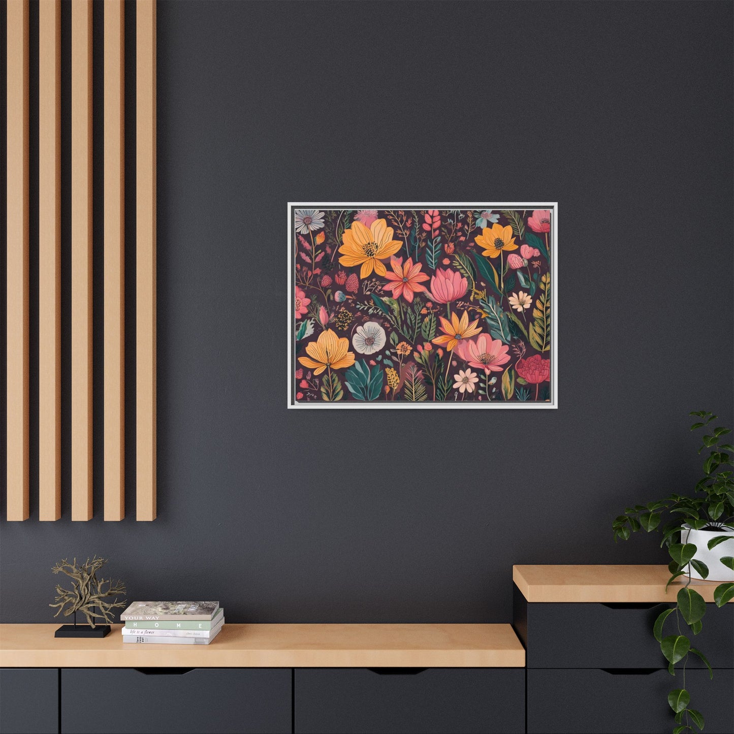 TBF108 Timeless Blooms - Matte Canvas, Framed (Multi-color)