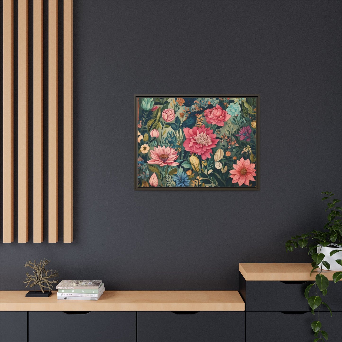 TBF109 Timeless Blooms - Matte Canvas, Framed (Multi-color)