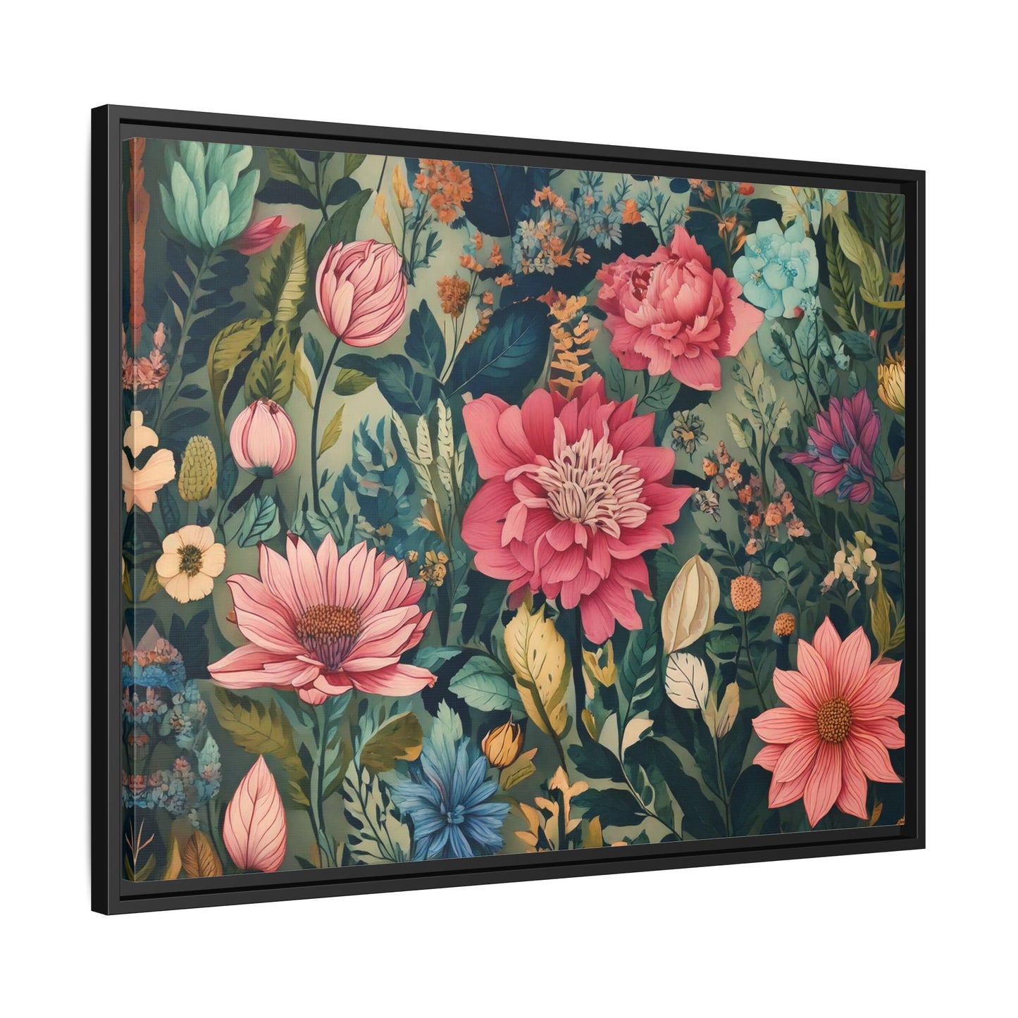 TBF109 Timeless Blooms - Matte Canvas, Framed (Multi-color)