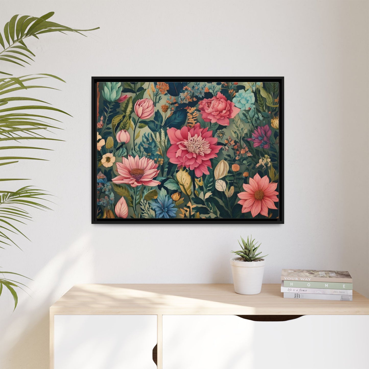 TBF109 Timeless Blooms - Matte Canvas, Framed (Multi-color)