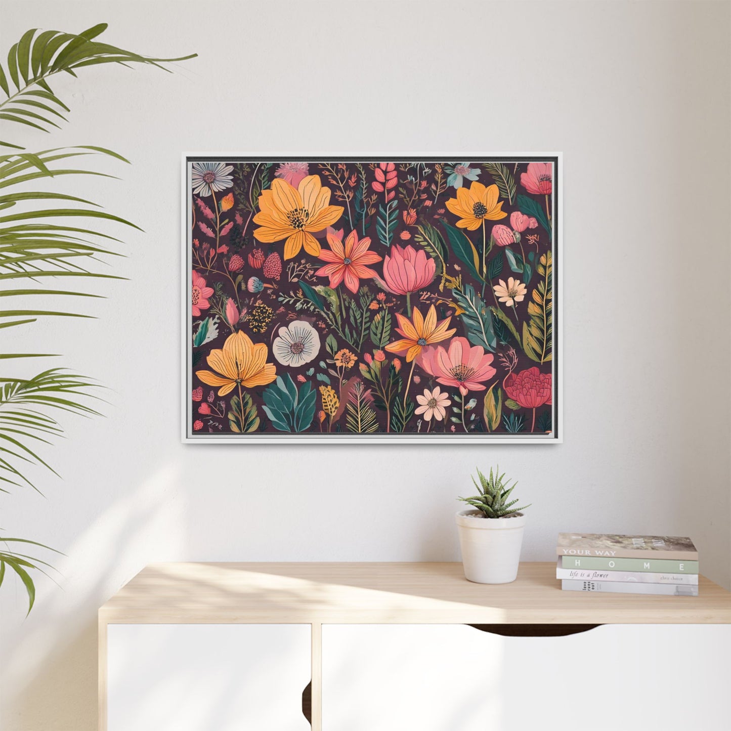 TBF108 Timeless Blooms - Matte Canvas, Framed (Multi-color)