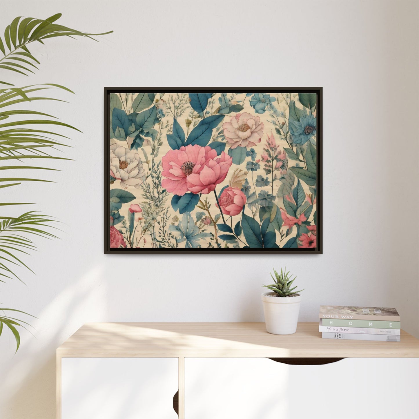 TBF101 Timeless Blooms - Matte Canvas, Framed (Multi-color)