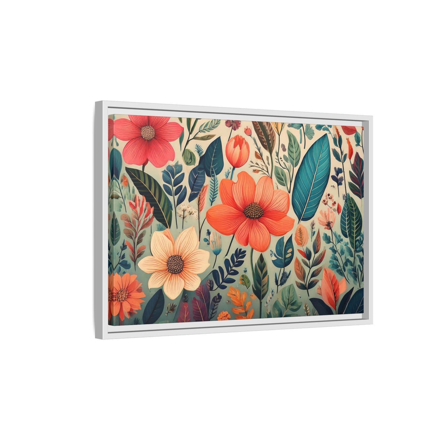 TBF105 Timeless Blooms - Matte Canvas, Framed (Multi-color)