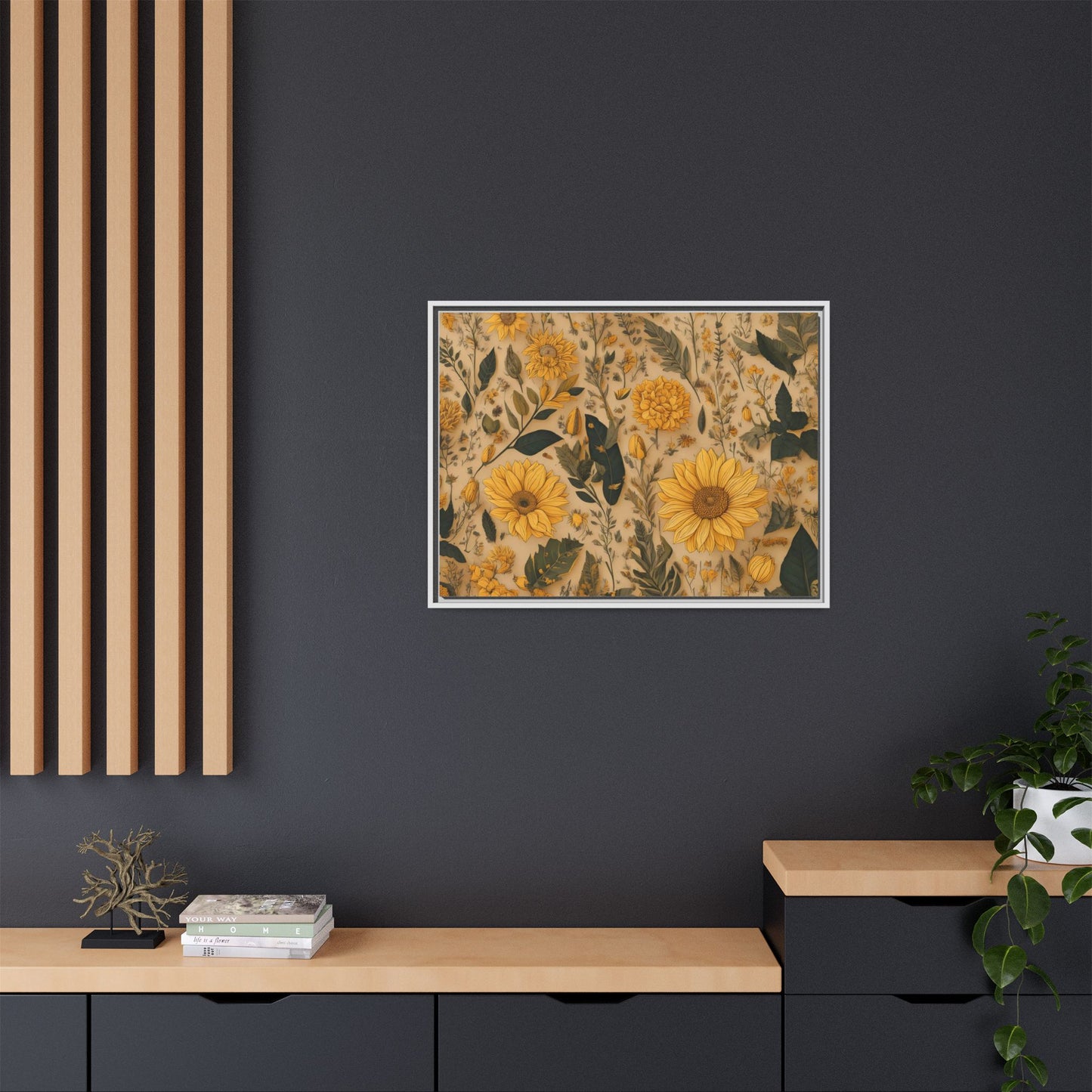 TBF104 Timeless Blooms - Matte Canvas, Framed (Multi-color)